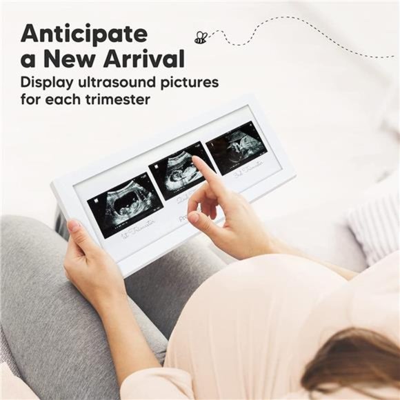 Sonogram Picture Frame - Trio Ultrasound Picture Frames  -  (Alpine White) - Picture 3 of 6